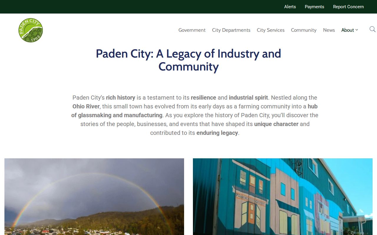 Paden City criminal history official city and county-line history