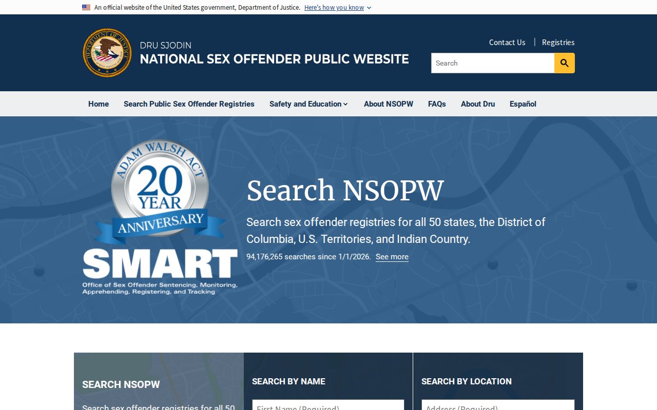 Wetzel County sex offender check using the national NSOPW search